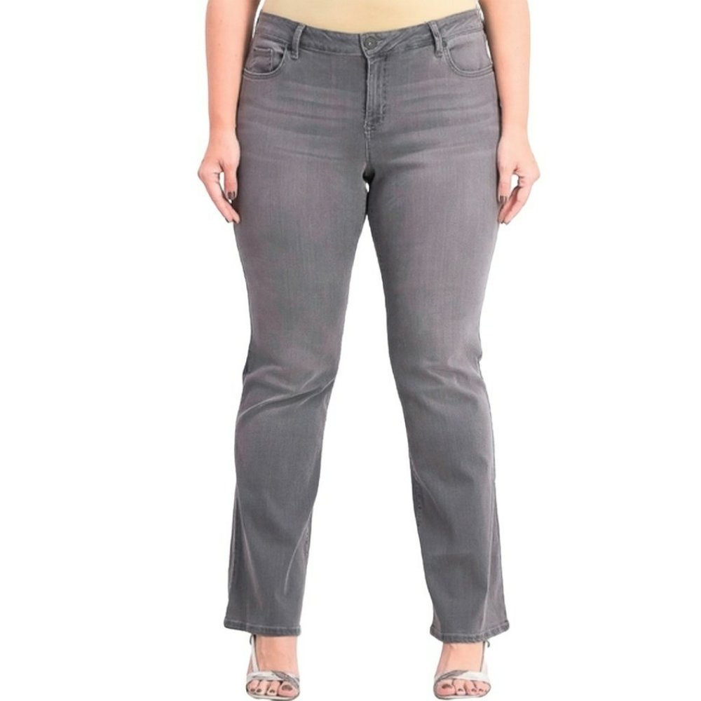 🟢 STYLE & CO Women's Size 16 Gray Bootcut Leg Pants
